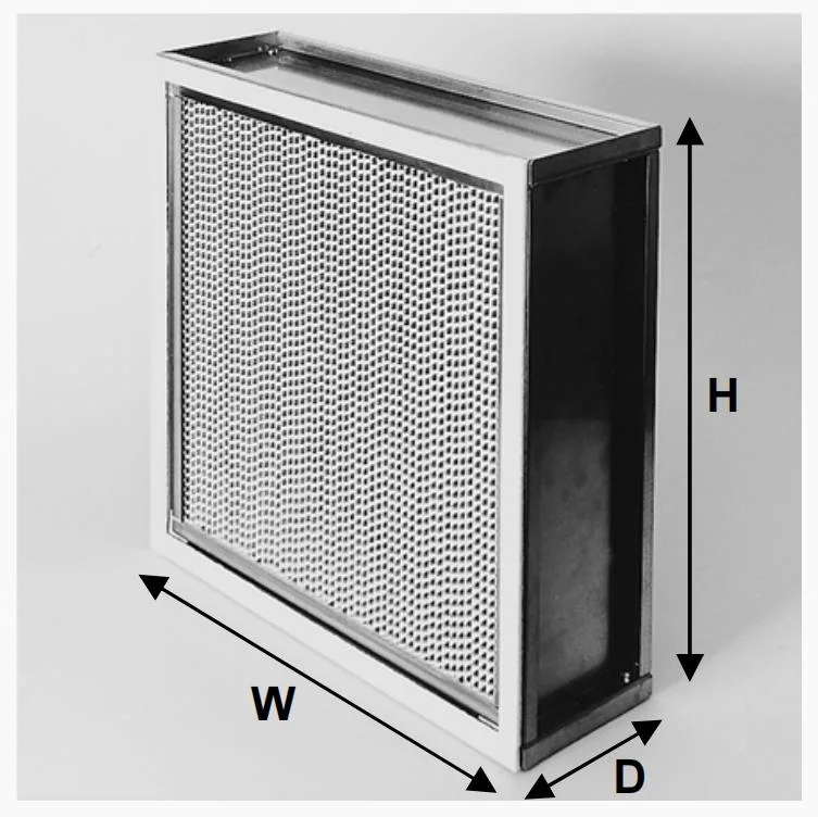 Glassfiber Media High Temperature HEPA Filter with SUS Frame and Aluminum Separators